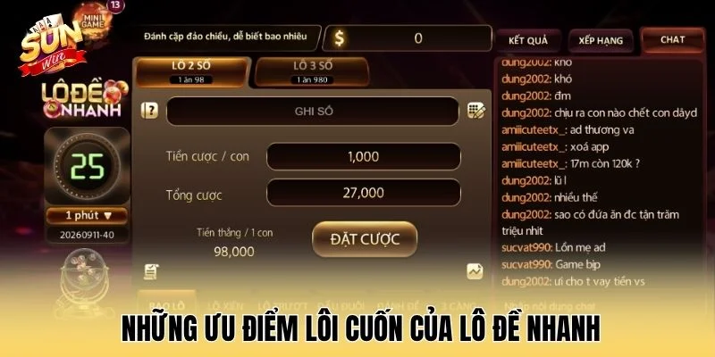  Những ưu điểm lôi cuốn của lô đề nhanh